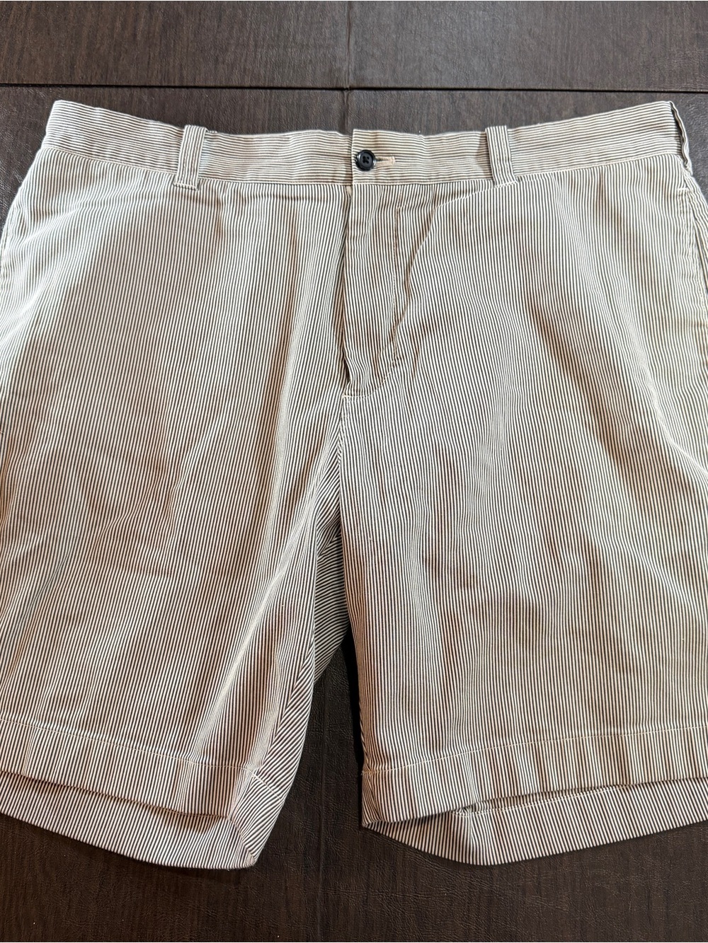 J Crew Black and White Striped Men's Flat Front Shorts Sz 38